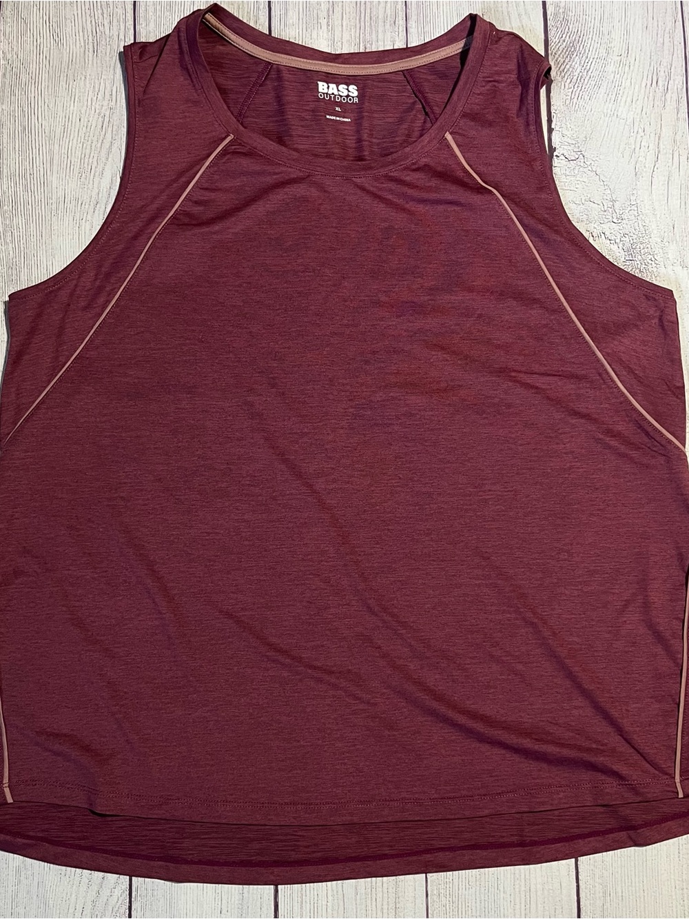 Bass Outdoor Maroon Athletic Tank with Contrast Trim women’s size XL